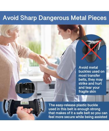 Gait Belt for Seniors - Easy-to-Use Transfer Belts with Handles for Elderly & Patients - Quick Release for Medical Nursing - Improve Balance & Safety - Buy Online on GoSupps.com