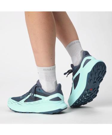 Salomon Ultra Flow Gore-Tex Women's Trail Running Shoes - Waterproof Weatherproof Damping | Size 41 1/3 EU - Deep Dive Tanager Turquoise Carbon - Buy Online on GoSupps.com