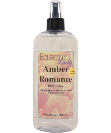 Amber Romance Body Spray (Double Strength) 16 ounces Body Mist for Women with Clean Light & Gentle Fragrance Long Lasting Perfume with Comforting Scent for Men & Women Cologne with Soft Subtle 16 Fluid Ounces (Double Strength)