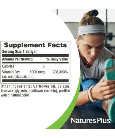 Nature's Plus Shot-O-B12 5000 mcg â€“ 30 Softgels | Boost Energy & Support Metabolism - Buy Online on GoSupps.com