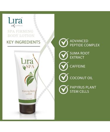 Lira Clinical SPA Skin Firming Lotion - Anti-Cellulite & Tightening Body Cream with Caffeine & Peptides for Crepey Skin - 4 fl oz - Buy Online on GoSupps.com