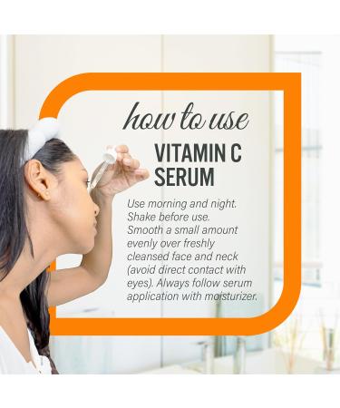 All Natural Advice Vitamin C Serum 120mL | 20% Vitamin C Face Serum Solution with Organic Botanicals Hyaluronic Acid & Vitamin E | UV-Shielding Glass Spray & Dropper | Includes 2 60mL Bottles 120 ml (Pack of 1) - Buy Online on GoSupps.com
