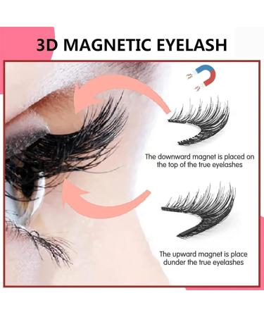 Magnetic Lashes Magnetic Eyelashes Dual Magnetic Lashes Eyelashes Beauty Magnetic Lashes Natural Look with Applicator Tweezers Reusable No Glue or Liner Needed Easy to Wear #5-diamond - Buy Online on GoSupps.com