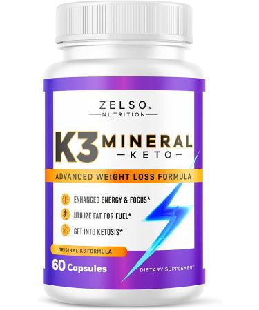 K3 Spark Mineral Pills by Zelso Nutrition, Advanced K3Spark Pill Formula for Men and Women - Emily, 30 Day Supply (60 Capsules) 60 Count (Pack of 1)