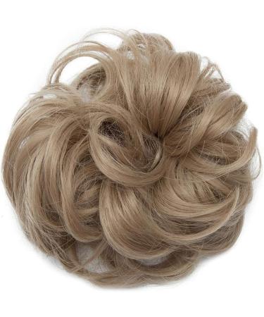 Dark Ash Blonde Wavy Messy Hair Bun Scrunchie Updo Hairpiece Extensions - Buy Online on GoSupps.com