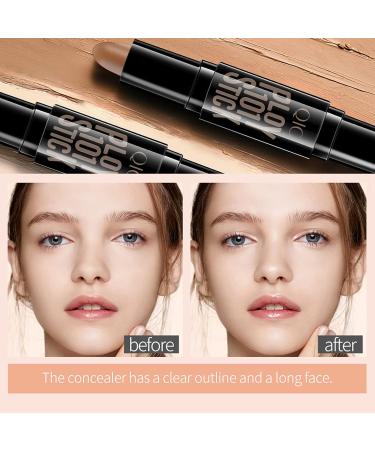 2-in-1 Highlight Contour Stick - Cruelty Free Makeup for Effortless Contouring and Shading (02) - Buy Online on GoSupps.com