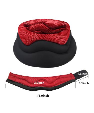 Tinayau Unisex Neck Support Collar - Breathable & Adjustable Cervical Spine Support for Work & Sleep - Red 43x10 cm - Buy Online on GoSupps.com