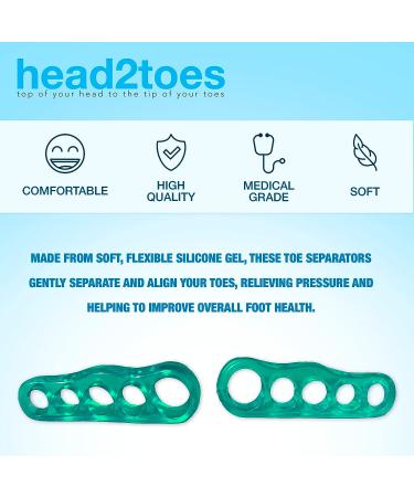 Doctor Designed Silicone Gel Toe Separators for Men and Women - Flexible Toe Spacers for Health - Easy to Clean Toe Separator for Toe Straightening/Correction - Buy Online on GoSupps.com
