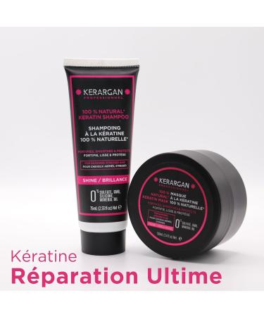 Kerargan - Ultra Repairing Keratin Shampoo for Damaged and Stressed Hair - Fortifying Smoothing and Protective - Sulfate Paraben and Silicone Free - 75ml - Buy Online on GoSupps.com