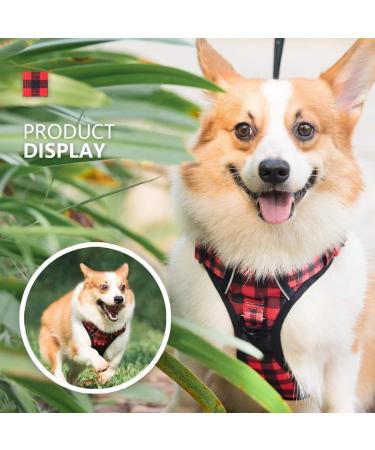 PoyPet No Pull Dog Harness Release on Neck Reflective Adjustable No Choke Pet Vest with Front & Back 2 Leash Attachments Soft Control Training Handle for Medium Dogs(Checkered Red M) M (Pack of 1) Checkered Red - Buy Online on GoSupps.com