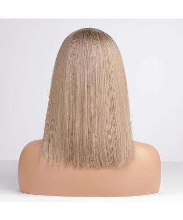 HAIRCUBE Ash Blonde Lace Front Shoulder Length Bob Wig | Natural Hairline 18in - Buy Online on GoSupps.com