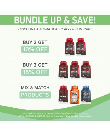 High Strength Korean Red Panax Ginseng Capsules 1500 mg - 120 Count | Herb Tonics - Buy Online on GoSupps.com