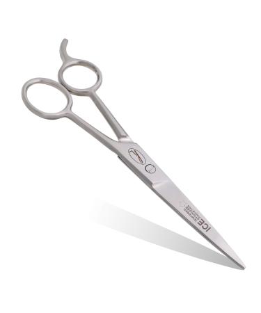 Hairdressing Scissors 6.5" - Hair Cutting Scissor with Hook - Anti-Rust Barber Scissors - Tempered Ice Stainless Steel Hair Scissors - Designed for Grooming - Ideal for Men/Women - Silver Finish