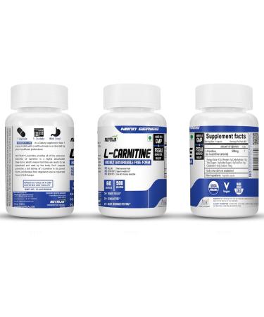 NutriJa L-Carnitine L-Tartrate 1000mg Supplement | Converts Fat into Energy Boosts Energy & Performance | Supports weight Loss | Fastest Muscle Recovery & Reduces Soreness (60 Capsules) 60 count (Pack of 1) - Buy Online on GoSupps.com