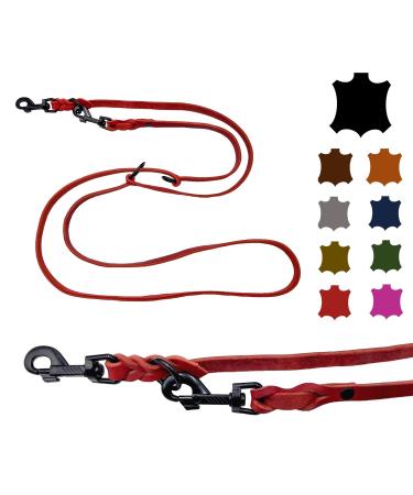 Dog liner Small dogs / large dogs black hooks 2m / 2.40m / 2.80m / 3.50m / 5m Double linen adjustable (2.40m x 8mm red) 2.40m x 8mm red