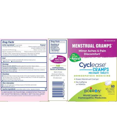Boiron Cyclease CRAMP - Natural Relief for Menstrual Cramps - 60 Tablets - Buy Online on GoSupps.com
