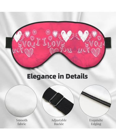 Valentine's Heart Sleep Mask - Adjustable Soft Blindfold for Deep Sleep Relaxation & Travel - Buy Online on GoSupps.com