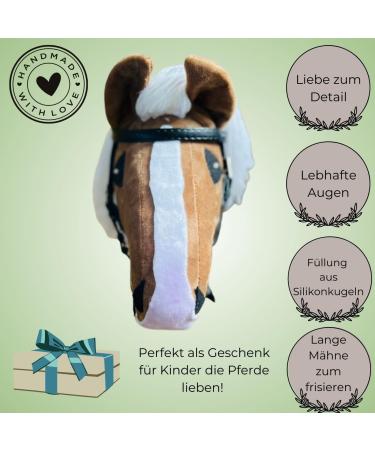 KHT Aria Shop Hobby Horsing - Plush Horse Sports Toys | Trendy Dressage Exercises | Handmade Hobby Horse A3 Light Brown - Buy Online on GoSupps.com