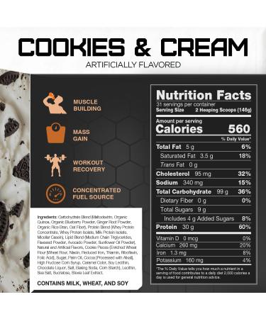 Clean Gainer - Cookies & Cream 10lb - Buy Online on GoSupps.com