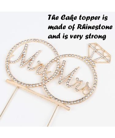 Mr & Mrs Wedding Cake Topper - Sparkling Strass Decoration for Weddings Engagements & Anniversaries - Gold Tortendeko Accessories - Buy Online on GoSupps.com
