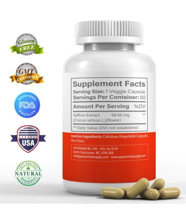 Organic Saffron Supplements | Natural Extract Capsules for Eye & Heart Health Weight Loss & Immune Support - Buy Online on GoSupps.com
