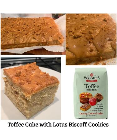 Wright's | Baking Toffee Cake Mix 5X500G | Toffee cake mix with real toffee pieces can be used to bake light & moist cakes slices muffins or cupcakes - Buy Online on GoSupps.com