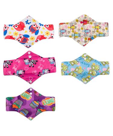 Reusable Menstrual Pads 5pcs Reusable Period Pads Washable Pads Cloth Towel Washable Towel Mama Pads Cloth Pad Menstrual Pad Napkin Mother Pads