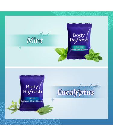 BodyRefresh shower steamers aromatherapy 8 Pack - Eucalyptus Shower Steamers & Mint Shower Bombs with Natural Essential Oils for Self Care Christmas Gifts for Women Stocking Stuffers for Adults Birthday Gifts for Women Men - Buy Online on GoSupps.com