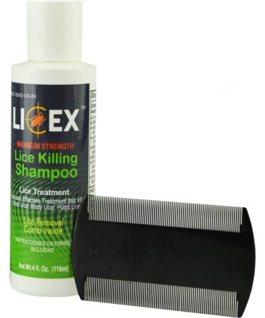 Licex Head Lice Treatment Shampoo - 4 oz - Includes Lice Comb - Kids & Adults - Buy Online on GoSupps.com