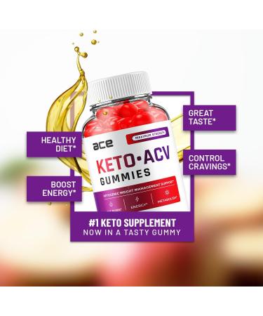 (5 Pack) Ace Keto ACV Gummies - Advanced Formula Ace Keto Plus ACV Gummies Apple Cider Vinegar Ace ACV Weight Management Dietary Supplement Reviews Men Women (300 Gummies) - Buy Online on GoSupps.com