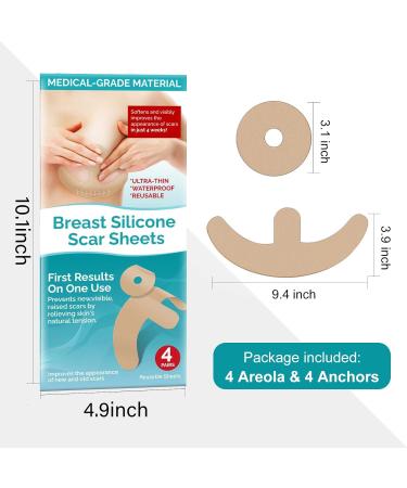 8 Pcs Reusable Medical Grade Silicone Scar Sheets for Breast - Silicone Scar Tape - Buy Online on GoSupps.com