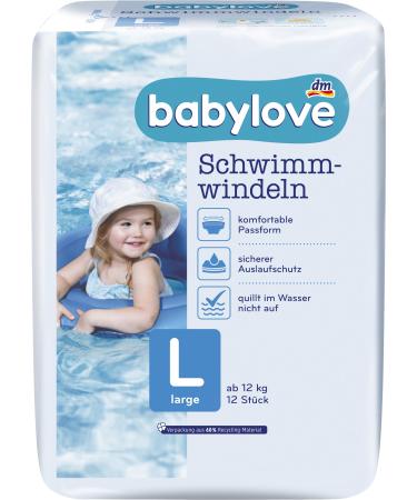 Babylove wet wipes diapers changing mats and more. (3x 12 pieces swim diapers size L) 3x 12 pieces swim diapers size L
