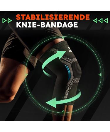 Nativodex Kniebandage Compression for Men & Women | Anti-Slip Sports Knee Support for Meniscus Tear ACL & Arthritis - Blue M - Buy Online on GoSupps.com