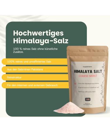 Cupplement Himalayan Salt 1kg - Highest Quality - Coarse Salt - Bath Salts - Buy Online on GoSupps.com