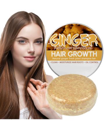 Ginger Shampoo Soap,Hair Regrowth Shampoo Bar,Anti Hair Loss Solid Shampoo Soap,Repair Damaged Hair and Promote Hair Growth