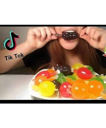 TikTok 15pc Candy trending viral sweets and delights Fruit Pops Jelly 300 GRAMS for Children and Adults Lollies with Crazy Candy Fruit Tik Tok Challenge fruity 15 Pcs - Buy Online on GoSupps.com