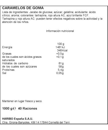  HARIBO Haribo Parisiennes with sugar 1kg 1 unit - Buy Online on GoSupps.com