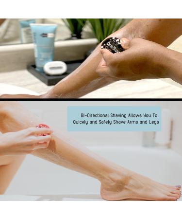 Deluxe Omnishaver Kit - Fastest Head Legs & Body Shaving | Eco-Friendly Alternative to Disposable Razors | Self-Cleaning with Shave Butter & Replacement Cartridge - Buy Online on GoSupps.com