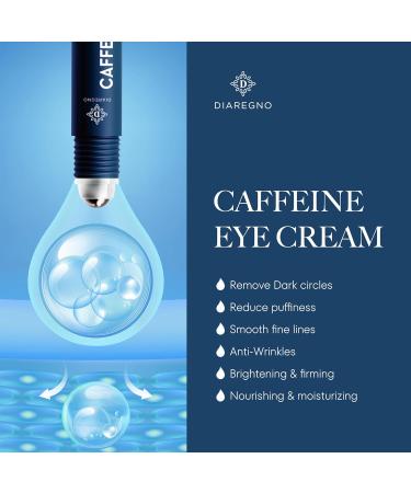 Brighten Your Eyes: Caffeine Eye Cream for Dark Circles & Puffiness - Cooling Roller Serum for Wrinkles - Buy Online on GoSupps.com