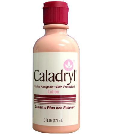 SOOTHINGLY WONDERFUL CALADRYL LOTION WHEN YOUR SKIN ITCHES, HURTS, ACHES FROM BURNS, SUN BURN, BUG BITES POISON OAK, IVY, IRRITANTS