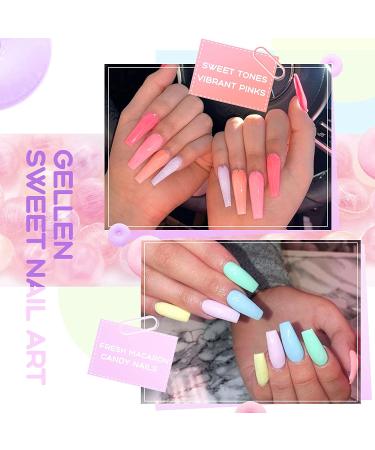Gellen Gel Nail Polish Kit - 39 Pcs Rainbow Nude Gray Glitters with GlossyMatte Top & Base Coats | Nail Art Set for HomeSalon | Perfect Holiday Gift - Buy Online on GoSupps.com