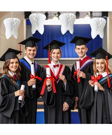 4 Pack 12 Inch White Tooth Honeycomb Decorations Hanging Tissue Paper Ornaments 3D Dental Theme Decorations for Dentist Office Dental Student Graduation Classroom and Clinic D cor - Buy Online on GoSupps.com