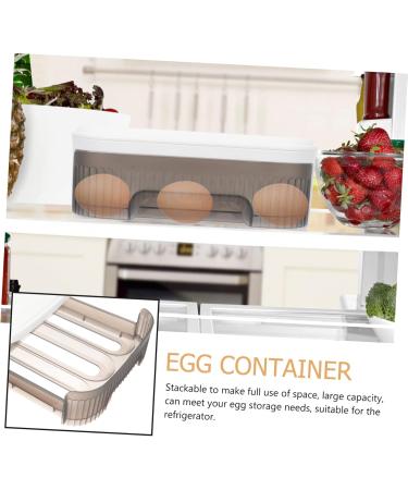 GRIRIW Box Refrigerator Egg Carton Plastic Drawers Containers with Lids Fridge Egg Storage Cases Egg Plate - Buy Online on GoSupps.com