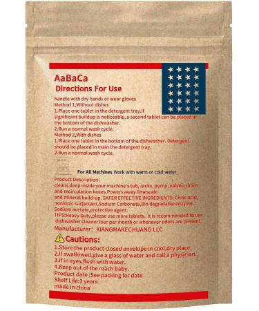 Buy Eco-Friendly Dishwasher Cleaner Tablets (90 Counts) - Minty Fresh Scent Deep Clean 360 Plastic-Free Long-Lasting - Buy Online on GoSupps.com