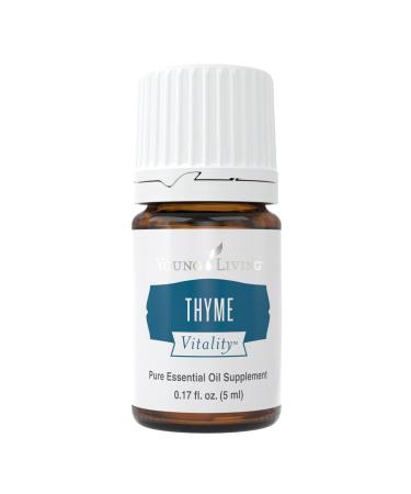 Young Living Thyme Vitality 5ml - 100% Pure & Premium-Grade - Immune Support Essential Oil with Antioxidant Thymol - Ideal for Culinary Herb & Savory Dishes