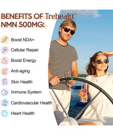 Max Potent NMN 500mg Supplement - 99% Ultra Purity for Longevity & Cell Repair - Boost NAD+ & Energy - Immune Support & Anti-Aging - Stabilized Formula - 60 Capsules (60 Days Supply) - Buy Online on GoSupps.com