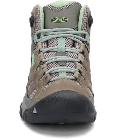 KEEN Women's Targhee Vent Mid Hiking Boots 7.5 - Fumo/Quiet Green | Breathable & Lightweight - Buy Online on GoSupps.com