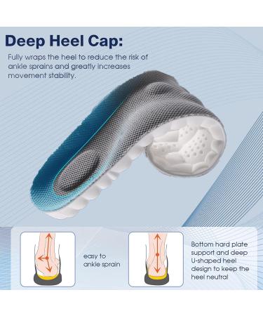 2 Pairs 4D Constant Temperature Comfort Starter U-Shape Insoles | Memory Foam Inserts with Strong Arch Support | Black & Grey 45-46 - Buy Online on GoSupps.com