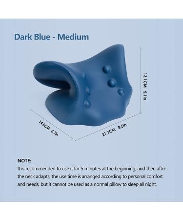 Neck Stretcher for Pain Relief | Shoulder Relaxer & Cervical Traction Device Pillow | Muscle Relax & TMJ Pain Relief | Spine Alignment Chiropractic Pillow (Dark Blue - Large) - Buy Online on GoSupps.com