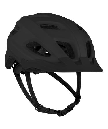 Retrospec Lennon Bike Helmet with LED Safety Light Adjustable Dial & Removable Visor - Adjustable Bicycle Helmet for Adult Men & Women Matte Black Helmet